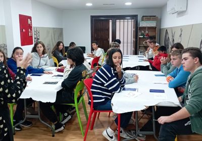 Taller de grabado en el museo Camón Aznar